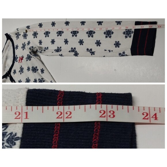 Tommy Hilfiger 2 pc Thermal Medium Womens Pajama Set Snowflakes Read Description - Picture 10 of 16